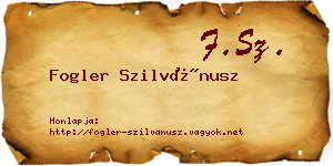 Fogler Szilvánusz névjegykártya